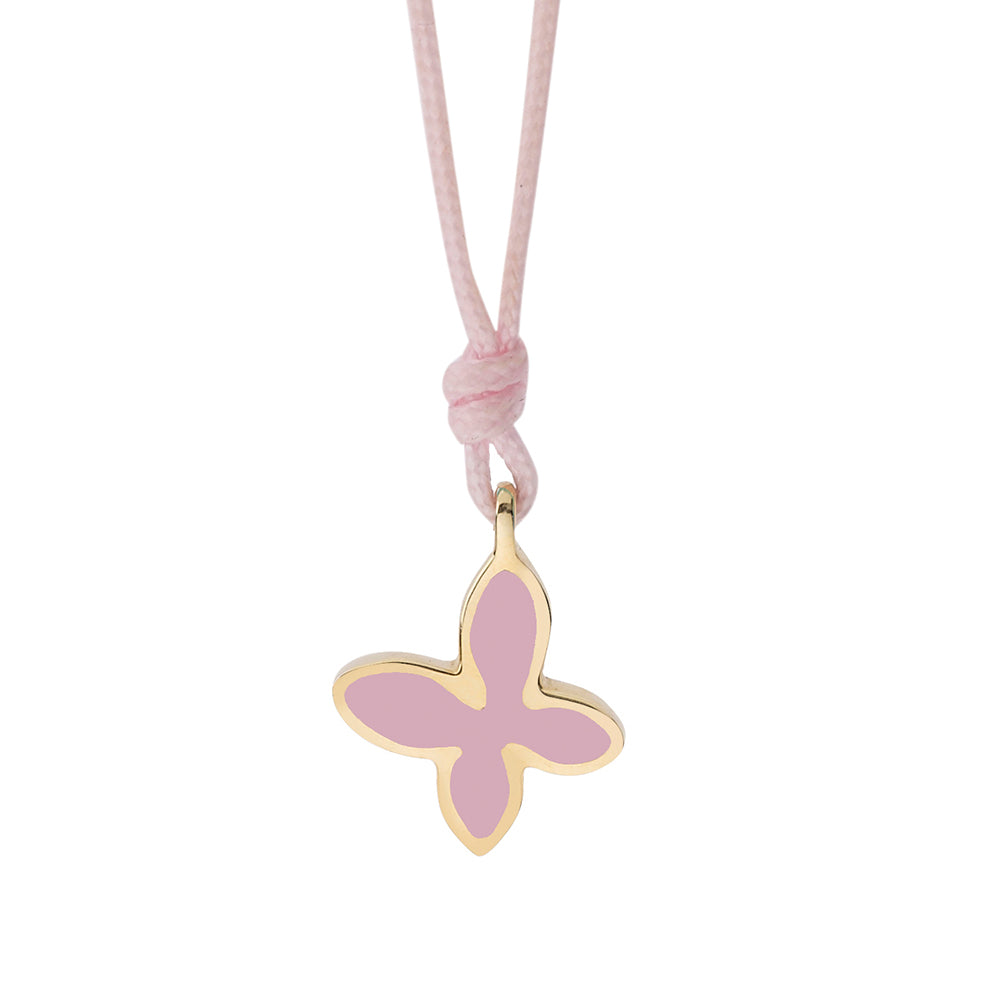 Butterfly, 18 carat yellow gold lucky charm enamelled charm.Butterflies signify good luck during cycles of change within your life , creativity, freedom and love. Product code: 463MPEDIK01cord
