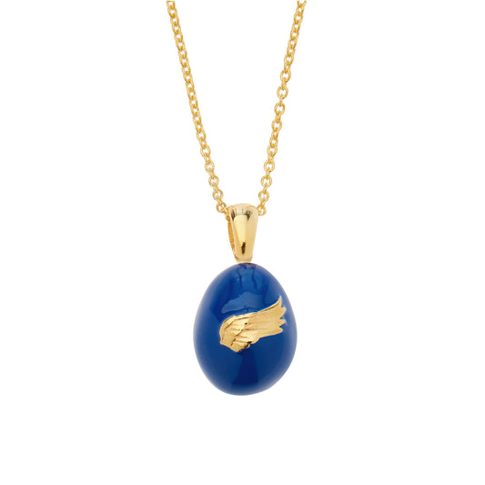 “Angel Wings”  Easter Egg Pendant  on a Chain. Product Code: 91MAYG23c Blue