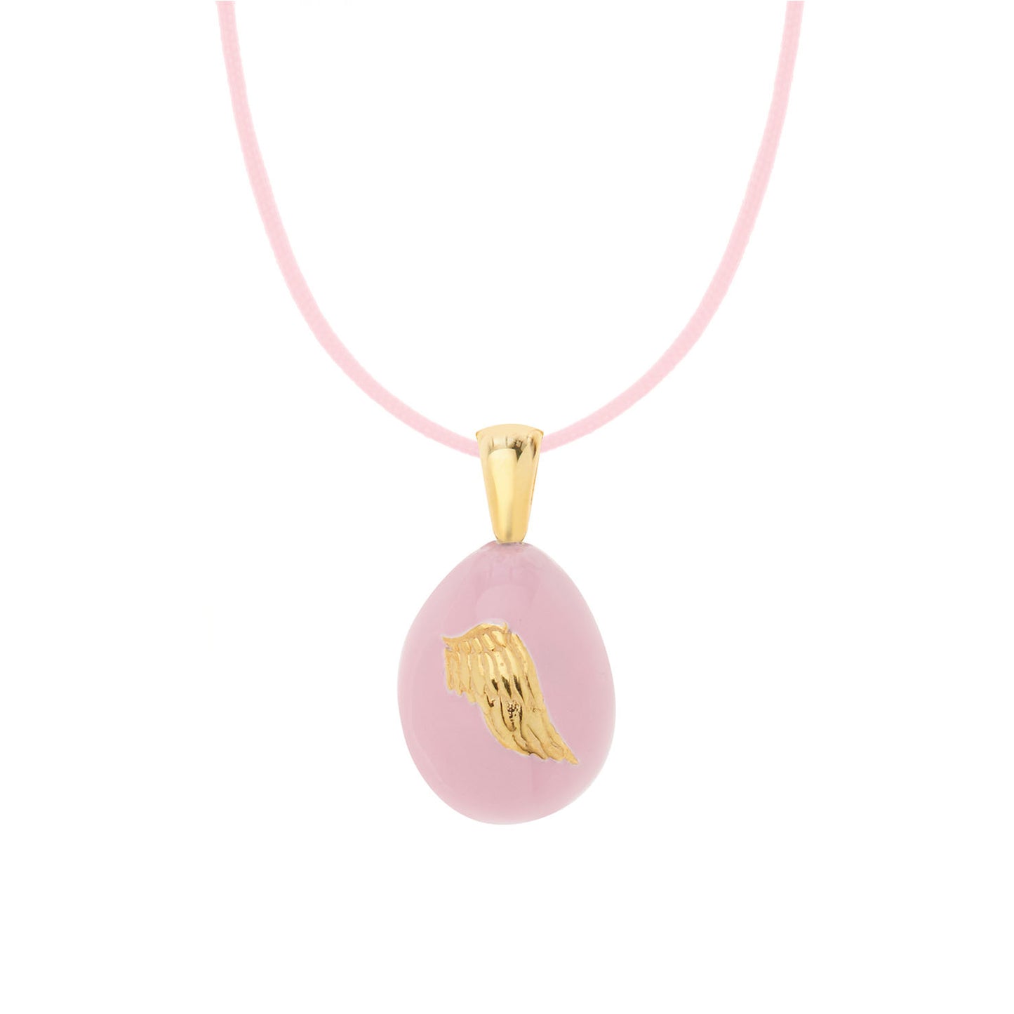 “Angel Wings”  Easter Egg Pendant  on a Cord. Product Code: 92MAYG23 Pink
