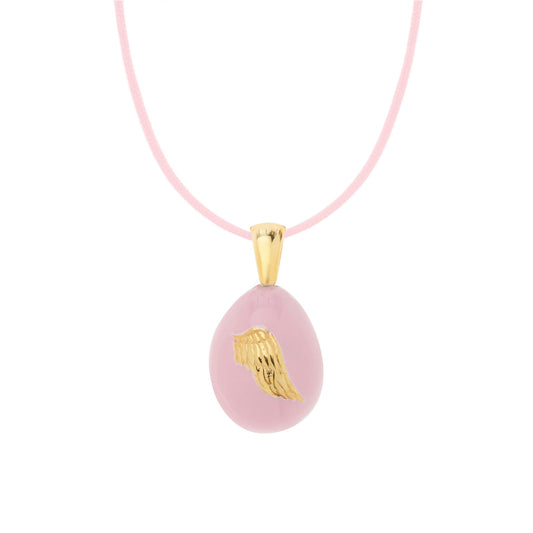 “Angel Wings”  Easter Egg Pendant  on a Cord. Product Code: 92MAYG23 Pink