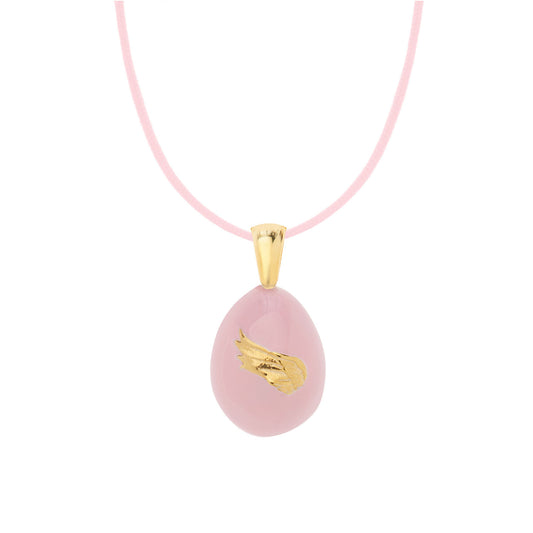 “Angel Wings”  Easter Egg Pendant  on a Cord. Product Code: 91MAYG23 Pink