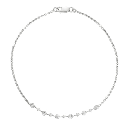 Diamond chain bracelet 18 carat white gold.   Product Code : 405HB01