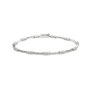 Diamond tennis bracelet 18 carat white gold.   Product Code : 13BW120