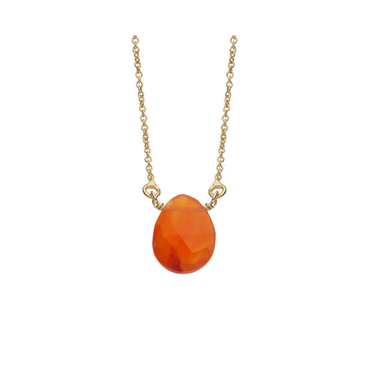 K18 Yellow Gold Carnelian Pendant.   Product Code : 546MCARNPRS