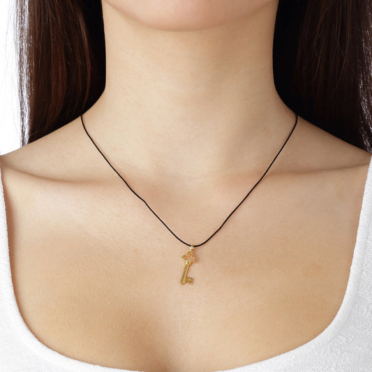 "Key", 18 carat yellow gold charm. Key is a symbol of freedom, liberation, good luck and success. Product code:447MKLID3