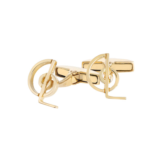 Cho ku rei  silver gold plated cufflinks. Cho ku rei is the  reiki symbol of power and physical healing. Product code: 92MAS018E.