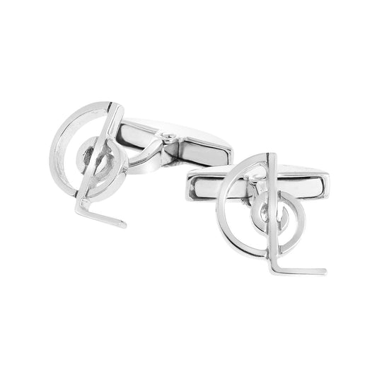Cho ku rei silver cufflinks. Cho Ku Rei is a reiki symbol of strength and physical healing. Product code: 85MAS018.