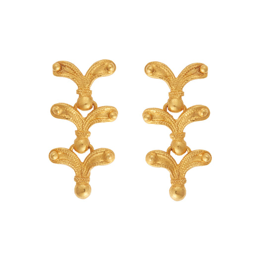 Earrings 18 carat yellow gold.