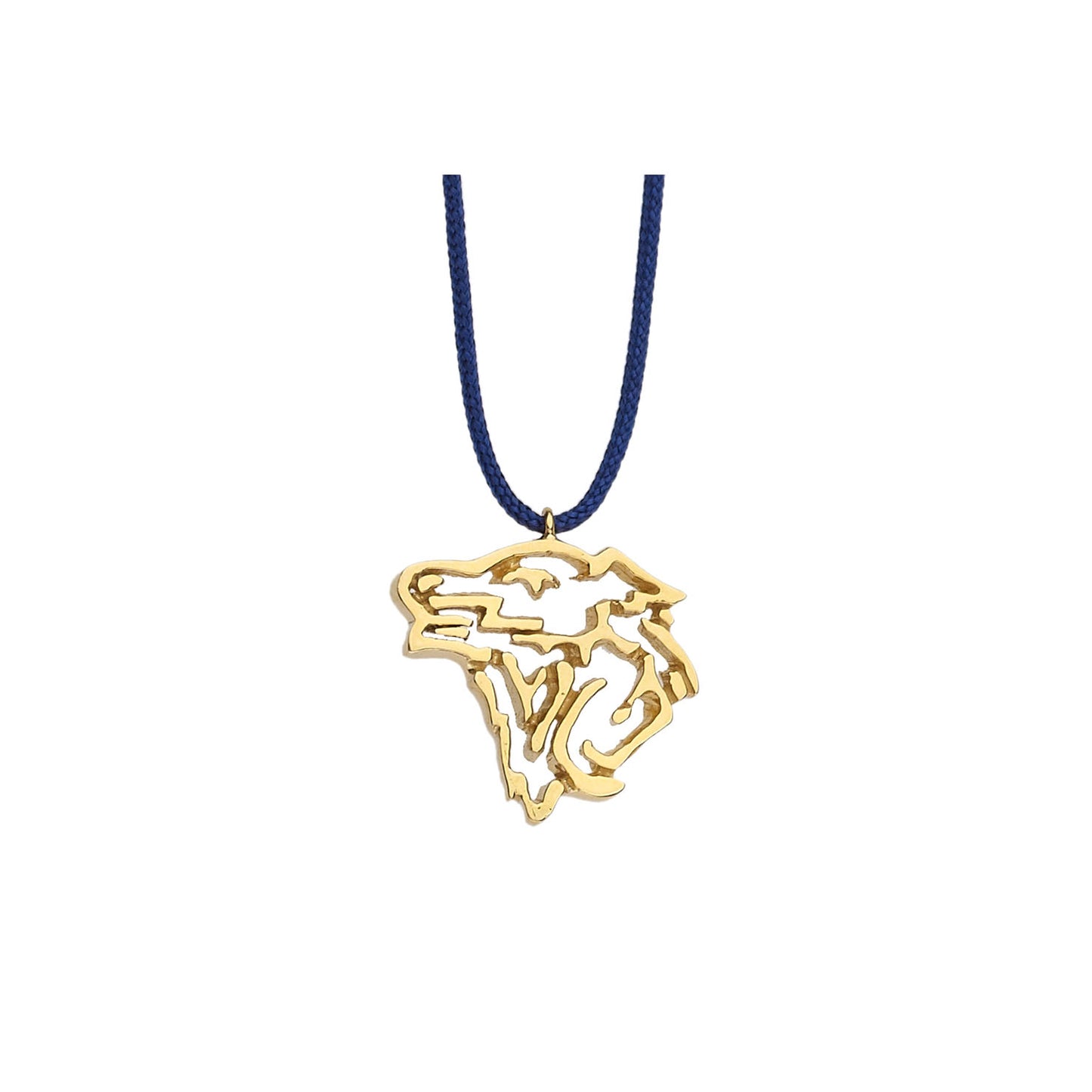 Power totem  animal "Wolf" 18 carat yellow gold. The wolf represents loyalty, strong family ties, good communication, understanding and intelligence. Product code: 419MLIKOS