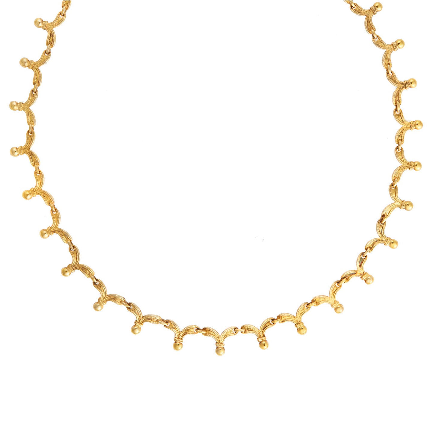Handmade necklace 18KT yellow gold inspired by the Greek ancient  jewellery.  Product Code : 272ΚΟ1610.