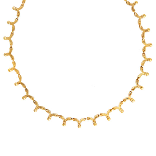 Handmade necklace 18KT yellow gold inspired by the Greek ancient  jewellery.  Product Code : 272ΚΟ1610.