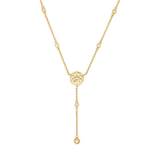 Necklace 18KT Yellow  Gold with Brilliant cut Diamonds.
