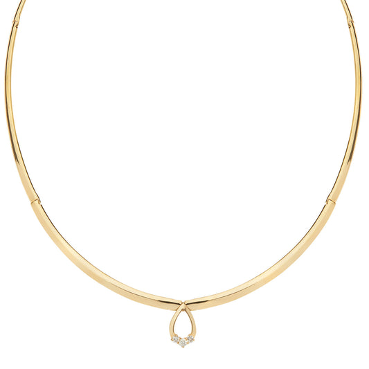 Necklace 18KT Yellow  Gold with Brilliant cut Diamonds.
