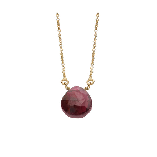 K18 Yellow Gold Rhodolite Garnet Pendant. Product Code : 552MRHODGARN