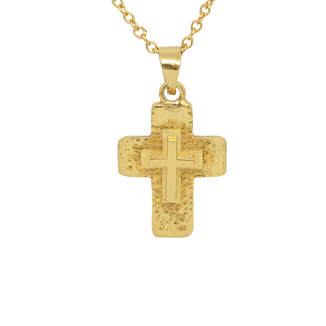 Yellow gold cross with two smaller crosses18K . Product code: 151ST29