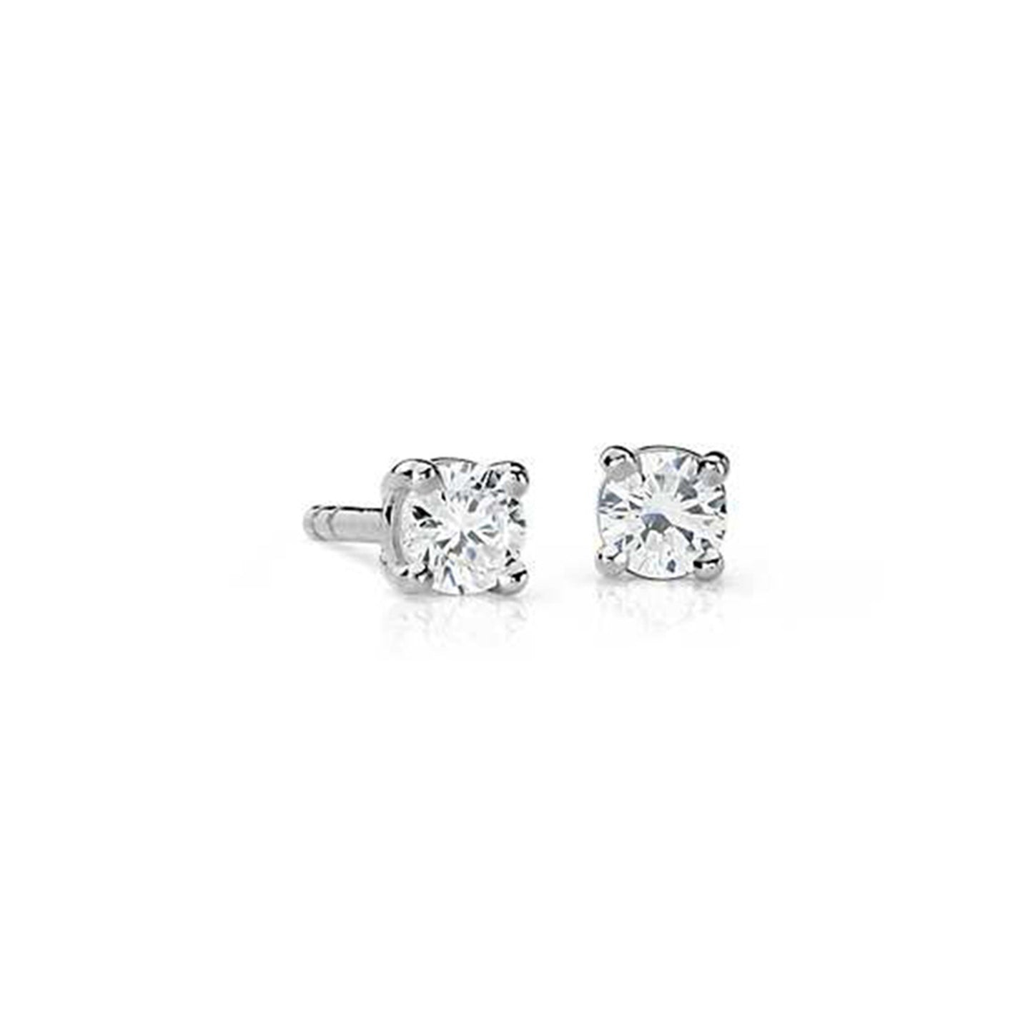 Brilliant cut diamond solitaire earrings 18 carat white gold. Product Code : 81SW27