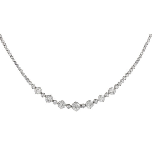 Diamond  necklace 18 carat white gold
