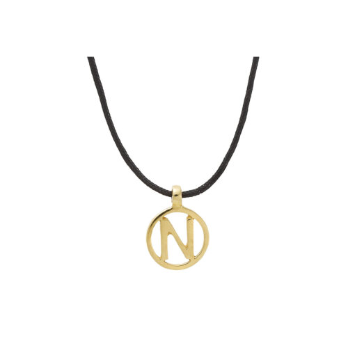 Letter N 18 carat yellow gold charm.