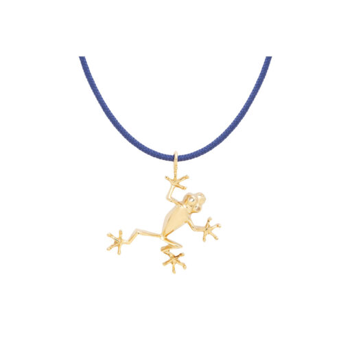 Frog silver 925 gold-plated charm.