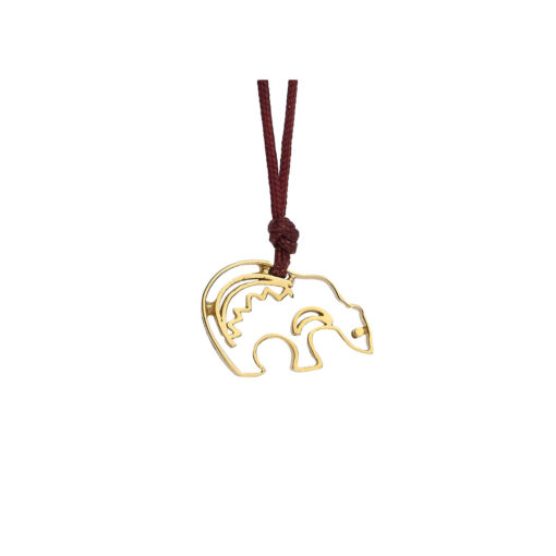 "Bear" power animal, 18 carat yellow gold charm.