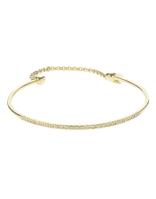 Diamond bracelet in 18 carat yellow gold.