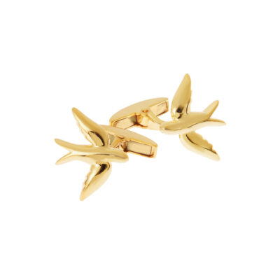 “Swallow” 925 silver, gold-plated, lucky charm-cufflinks 2021.