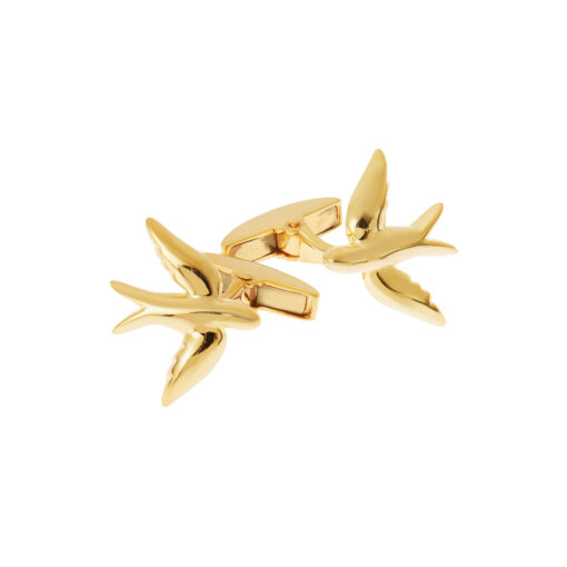 “Swallow” 925 silver, gold-plated, lucky charm-cufflinks 2021.