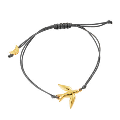 “Swallow” K18 yellow gold bracelet. Michalis lucky charm 2021.