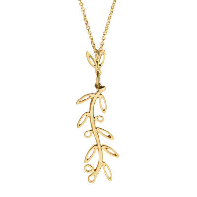 Olive wreath, Pendant gold-plated silver 925