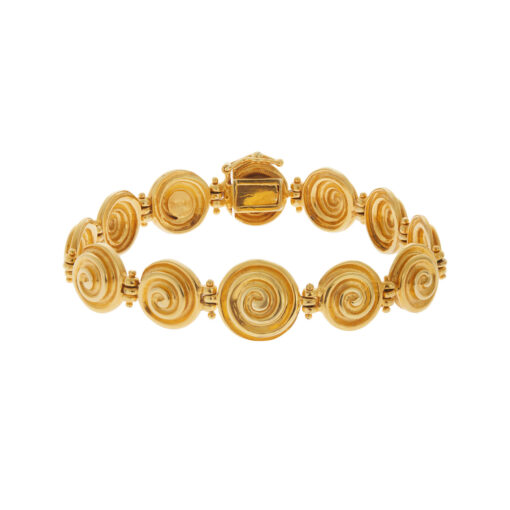 Bracelet 18 carat yellow gold, inspired by the Ancient Greek jewellery. 